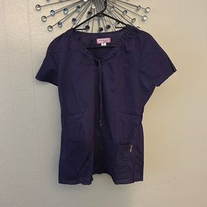 Koi purple scrub top